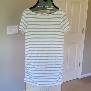 Charlote Maternity Short Sleeve Boatneck Knit Top